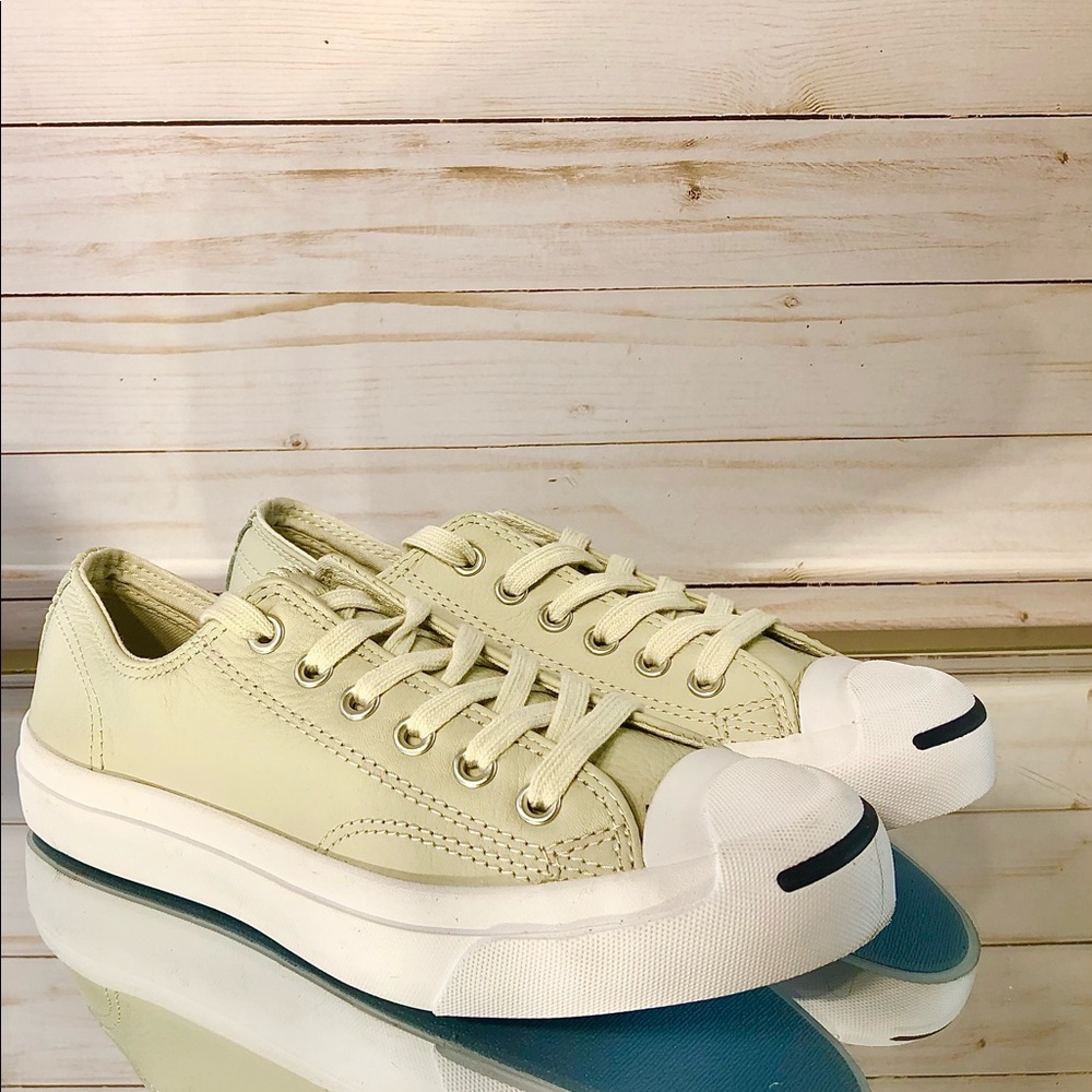 NWOT Converse Jack Purcell Bone Leather Sneakers